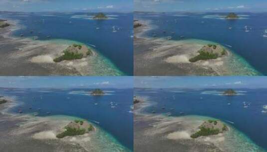 HDR印尼东努沙登加拉印度洋群岛风光航拍高清在线视频素材下载