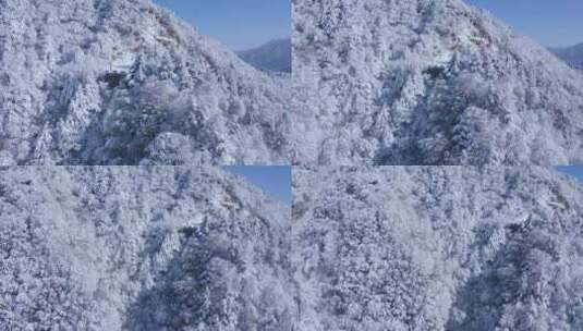 秦岭分水岭  冰雪世界高清在线视频素材下载