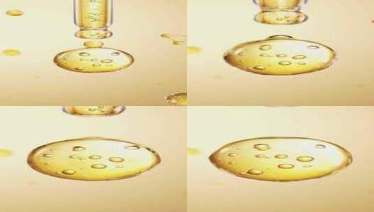 金色水珠细胞保湿精华因子竖屏高清在线视频素材下载