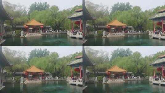济南趵突泉公园景区高清在线视频素材下载
