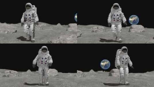 宇航员在月球上的舞蹈高清在线视频素材下载