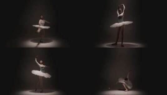 芭蕾舞蹈演员芭蕾舞展示跳芭蕾舞芭蕾转圈高清在线视频素材下载