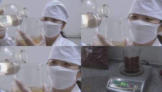 检验人员实验室拿着烧杯实拍素材高清在线视频素材下载