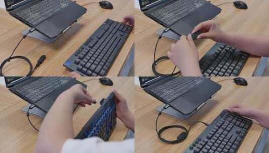罗技G913无线RGB机械游戏键盘 矮轴电竞键盘高清在线视频素材下载