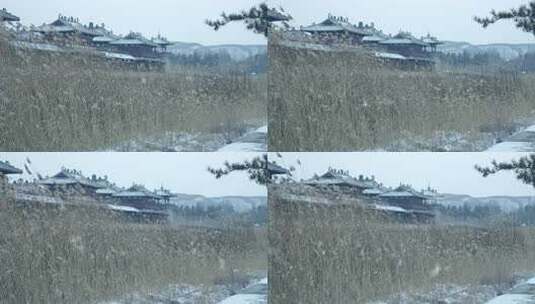 冬天下雪 雪花 冬天空镜高清在线视频素材下载