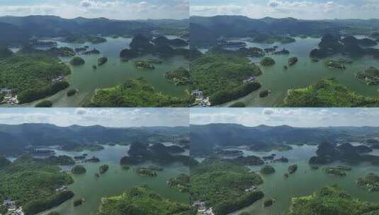 贵州贵阳市百花湖风景区航拍自然风光高清在线视频素材下载