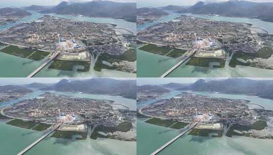 惠州盐洲岛-海岛城市风光航拍高清在线视频素材下载