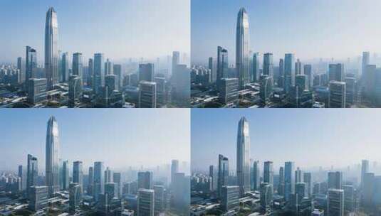 现代都市高楼建筑群景观高清在线视频素材下载