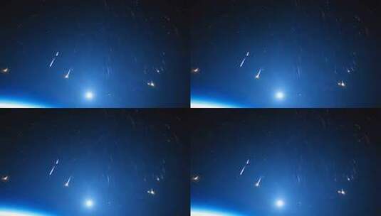 太空中流星划过景象高清在线视频素材下载