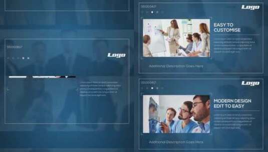 蓝色现代企业宣传推广介绍AE模板高清AE视频素材下载