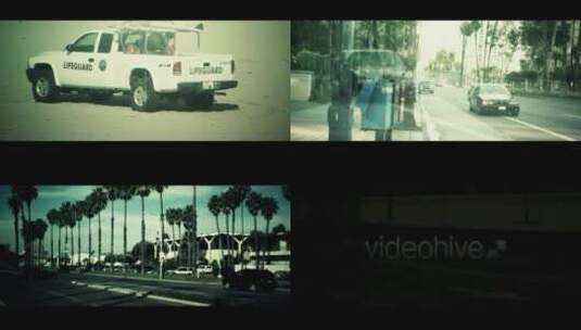 城市生活多姿多彩电影黑白复古AE模板高清AE视频素材下载