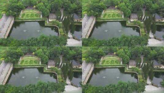 重庆北碚张自忠将军烈士陵园航拍高清在线视频素材下载