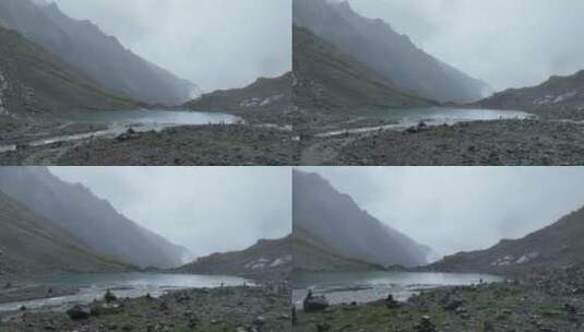 雨崩冰湖高清在线视频素材下载
