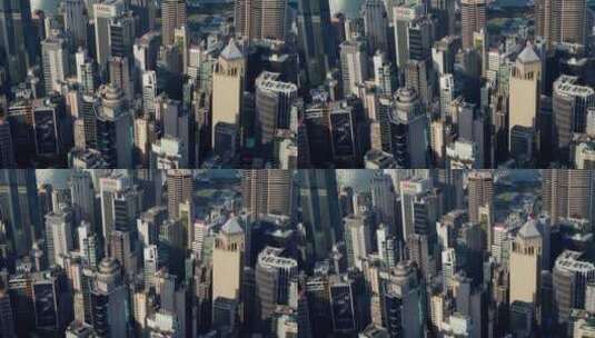 香港中环城市航拍金融区高楼高清在线视频素材下载