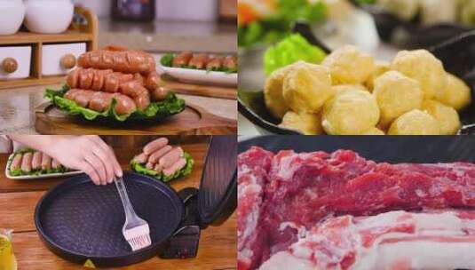 新鲜肉丸高清在线视频素材下载
