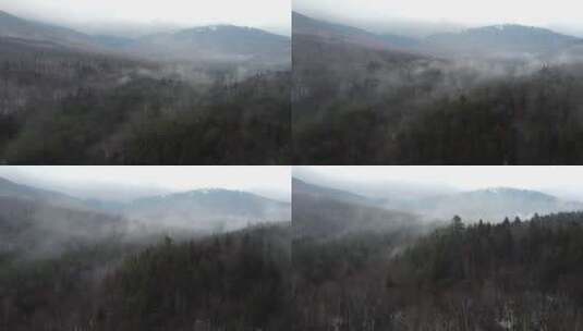 山林晨雾高清在线视频素材下载