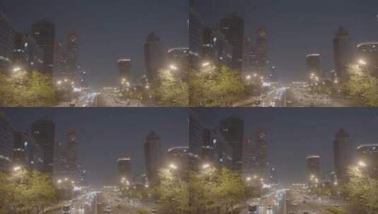 城市夜景 夜景车流高清在线视频素材下载