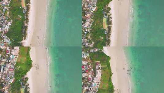 广西涠洲岛滴水丹屏景区 沙滩 俯拍高清在线视频素材下载
