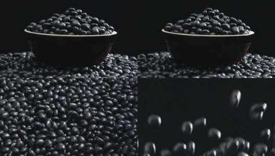 黑豆 优质黑豆 五谷杂料农作物黑豆高清在线视频素材下载