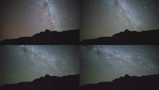 自然风光从日转夜星空银河高清在线视频素材下载