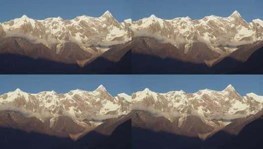西藏南迦巴瓦峰山峦航拍高清在线视频素材下载
