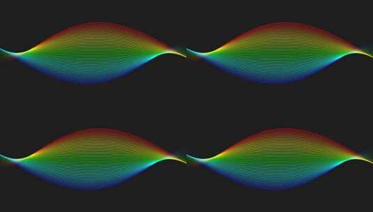 【透明通道】彩虹粒子线条背景高清在线视频素材下载