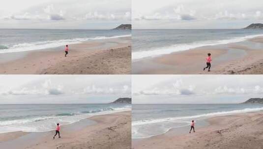 在沙滩上奔跑高清在线视频素材下载