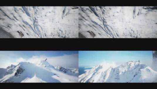 航拍巨龙飞过雪山高清在线视频素材下载