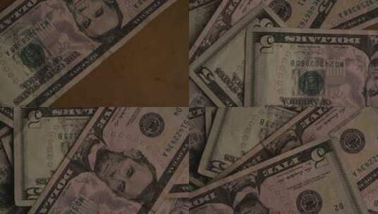 货币的旋转镜头高清在线视频素材下载