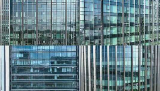 摩天大楼写字楼玻璃幕墙航拍高清在线视频素材下载