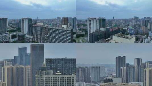 4K航拍四川成都城市风光高清在线视频素材下载
