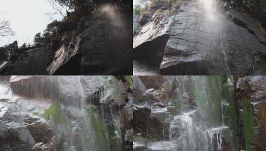 原创拍摄莫干山剑池水瀑山涧山清水秀风景高清在线视频素材下载