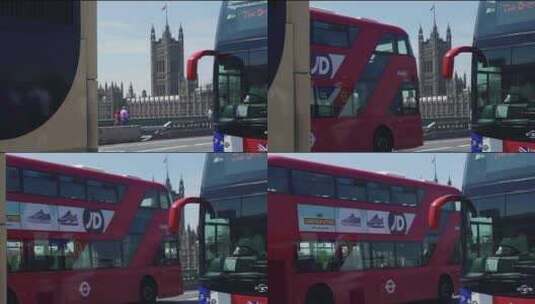 英国伦敦街景 伦敦红巴士高清在线视频素材下载