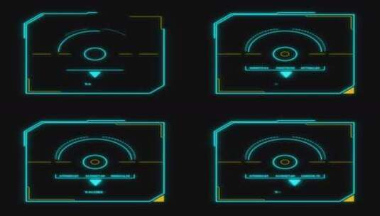 科技HUD 科技小元素 赛博朋克 虚拟数字高清在线视频素材下载