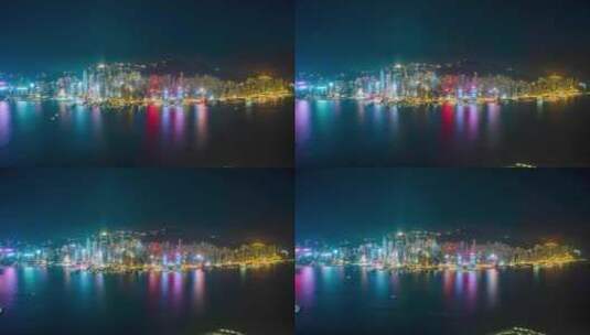 香港夜景_香港CBD_香港全景景夜景延时高清在线视频素材下载