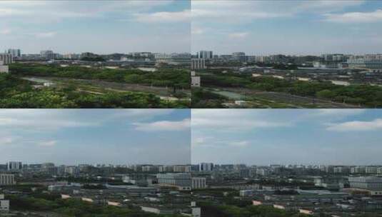 浙江杭州城市风光地标建筑航拍高清在线视频素材下载