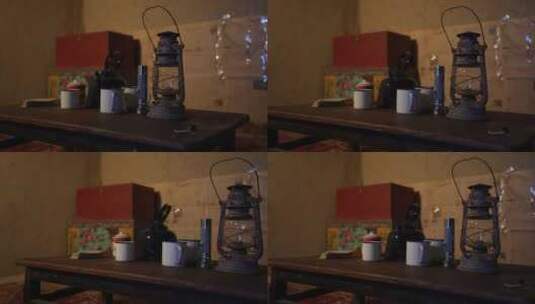 知青怀旧煤油灯 茶缸老物件空镜头高清在线视频素材下载