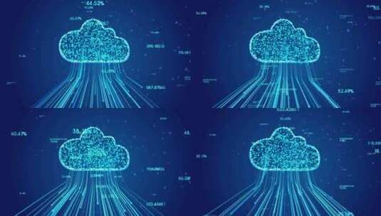 4K科技云计算概念背景循环高清在线视频素材下载