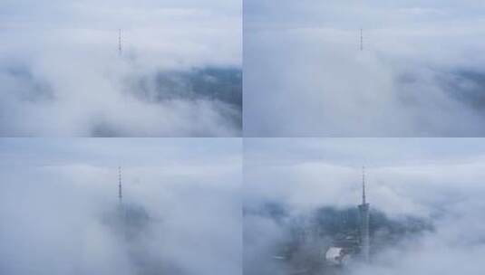 广州_广州塔穿云_云层延时拍摄4K高清在线视频素材下载