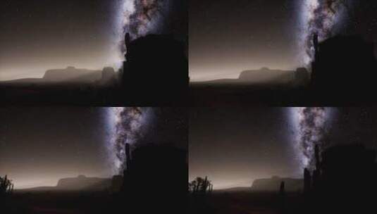 沙漠中的银河系延时高清在线视频素材下载