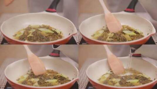 厨师炒酸菜 (1)高清在线视频素材下载