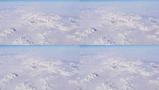格陵兰厚厚的积雪上空航拍高清在线视频素材下载