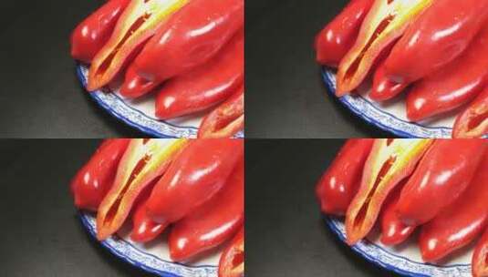红辣椒食材调味品高清在线视频素材下载