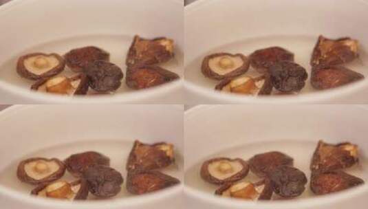 清洗香菇水发香菇高清在线视频素材下载