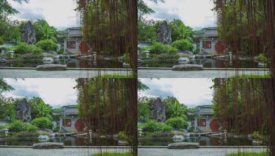 南宁青秀山中式庭院高清在线视频素材下载