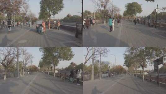 北京骑单车意境镜头4K实拍高清在线视频素材下载