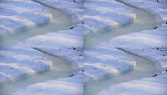冰雪消融冰融化滴水高清在线视频素材下载