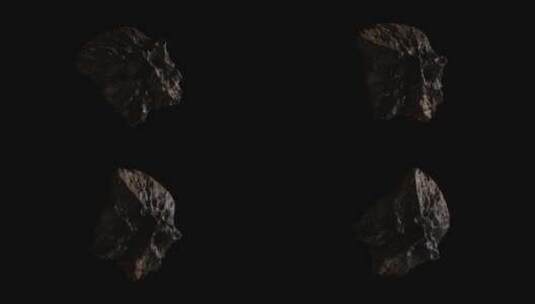 小行星陨石旋转-5-侧面高清在线视频素材下载