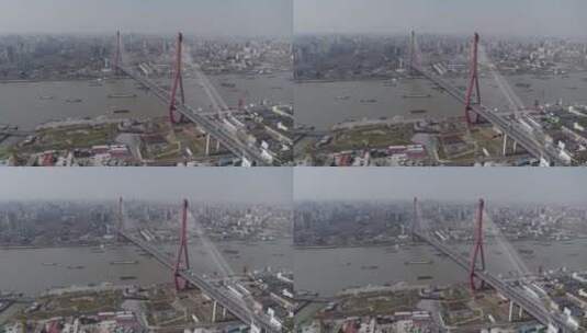 上海杨浦大桥高清在线视频素材下载