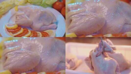 美食烧春鸡制作过程高清在线视频素材下载